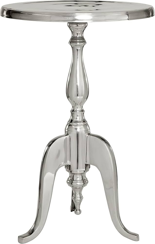 Deco 79 Traditional Aluminum Round Accent Table, 15" x 15" x 22", Silver | Amazon (US)