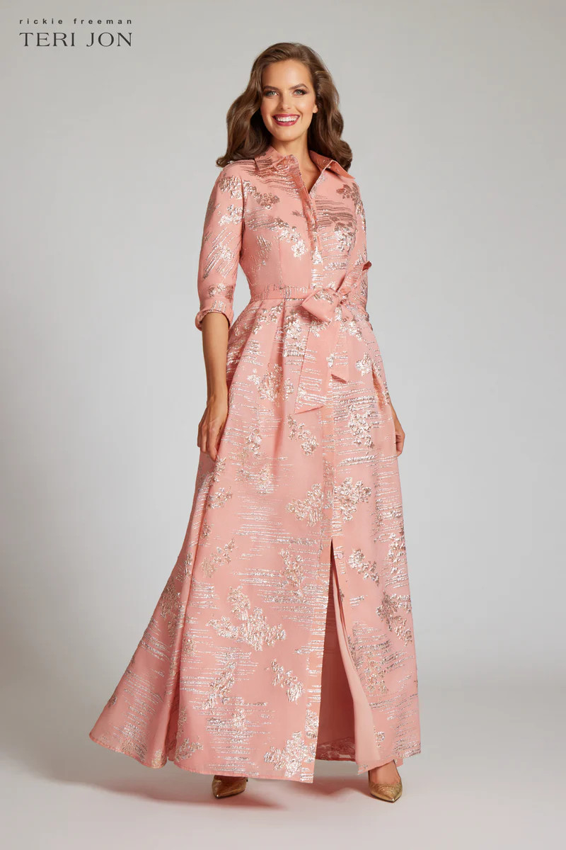 Metallic Jacquard Organza Shirtdress | TERIJON