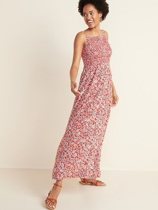 Floral Smocked Fit &#x26; Flare Maxi Sundress for Women | Old Navy (US)