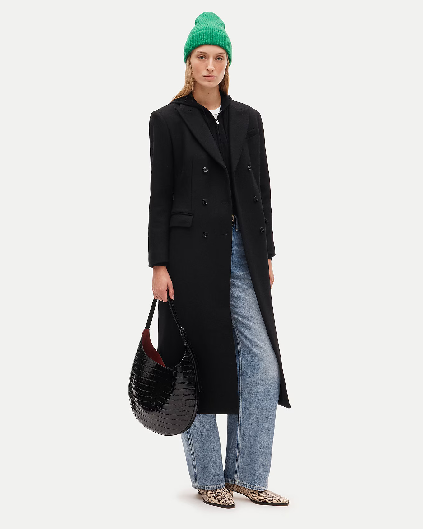 Double-breasted coat in wool-blend melton | J. Crew US