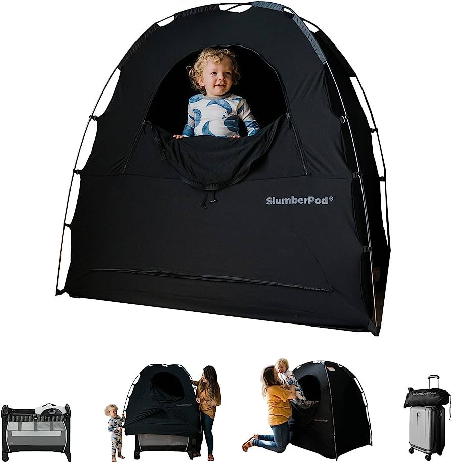 SlumberPod Portable Sleep Pod Baby Blackout Canopy Crib Cover, Sleeping Space for Age 4 Months an... | Amazon (US)