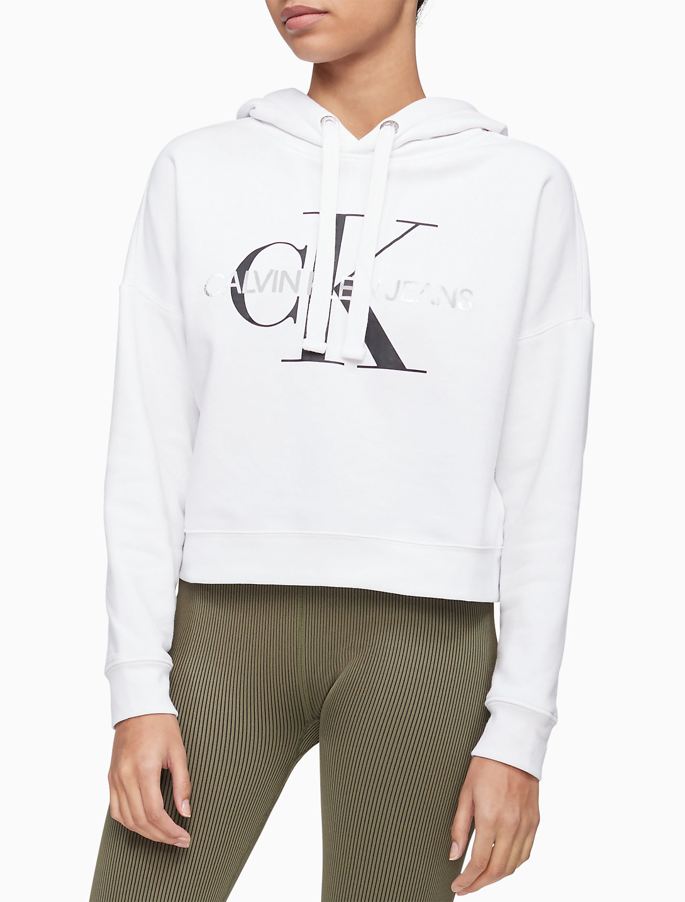 Monogram Logo Drawstring Hoodie | Calvin Klein | Calvin Klein (US)