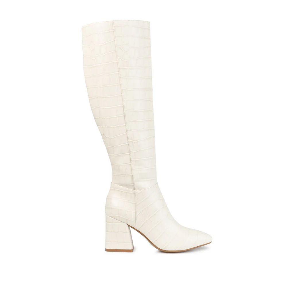 LANDREE KNEE-HIGH BOOTS IN FAUX LEATHER | Journee Collection