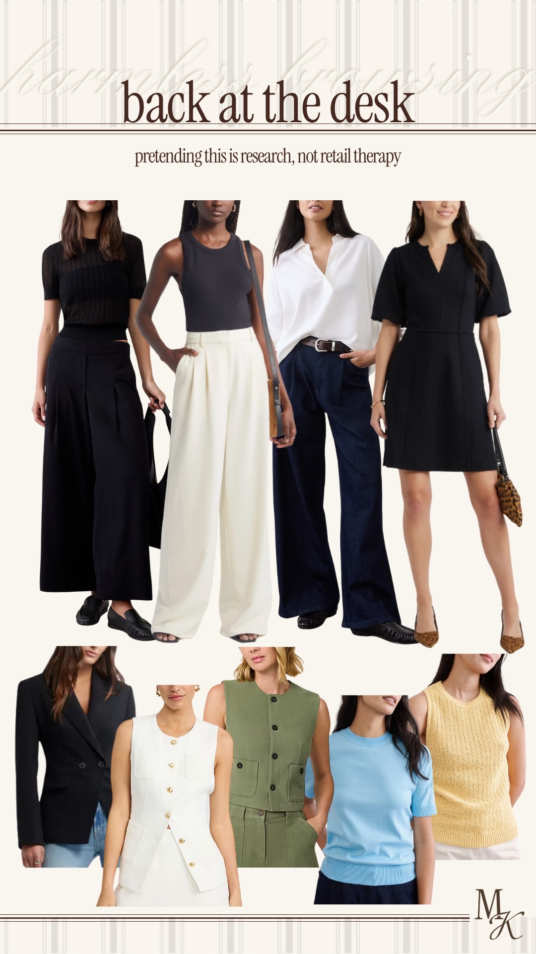 spring midsize workwear, spring office outfit, over 40 fashion, work tops, work pants, trouser, chic office, office sweater, blazer, vest  

 #LTKOver40 #LTKMidsize #LTKWorkwear