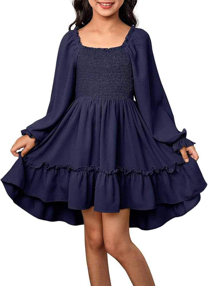 blibean Girls Sundress Strap Dress Size 4-13 Years Old | Amazon (US)