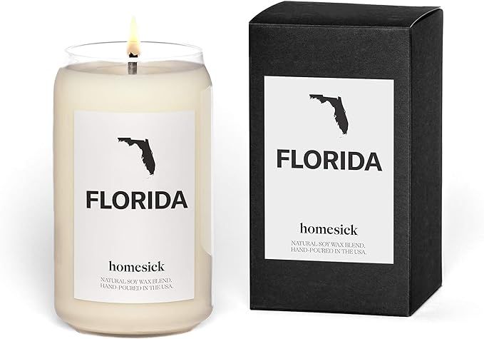 Homesick Scented Candle, Florida - Scents of Spanish Moss, Bergamot, 13.75 oz | Amazon (US)