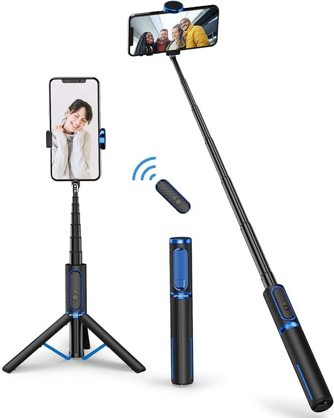 ATUMTEK Bluetooth Selfie Stick Tripod, Extendable 3 in 1 Aluminum Selfie Stick with Wireless Remo... | Amazon (US)