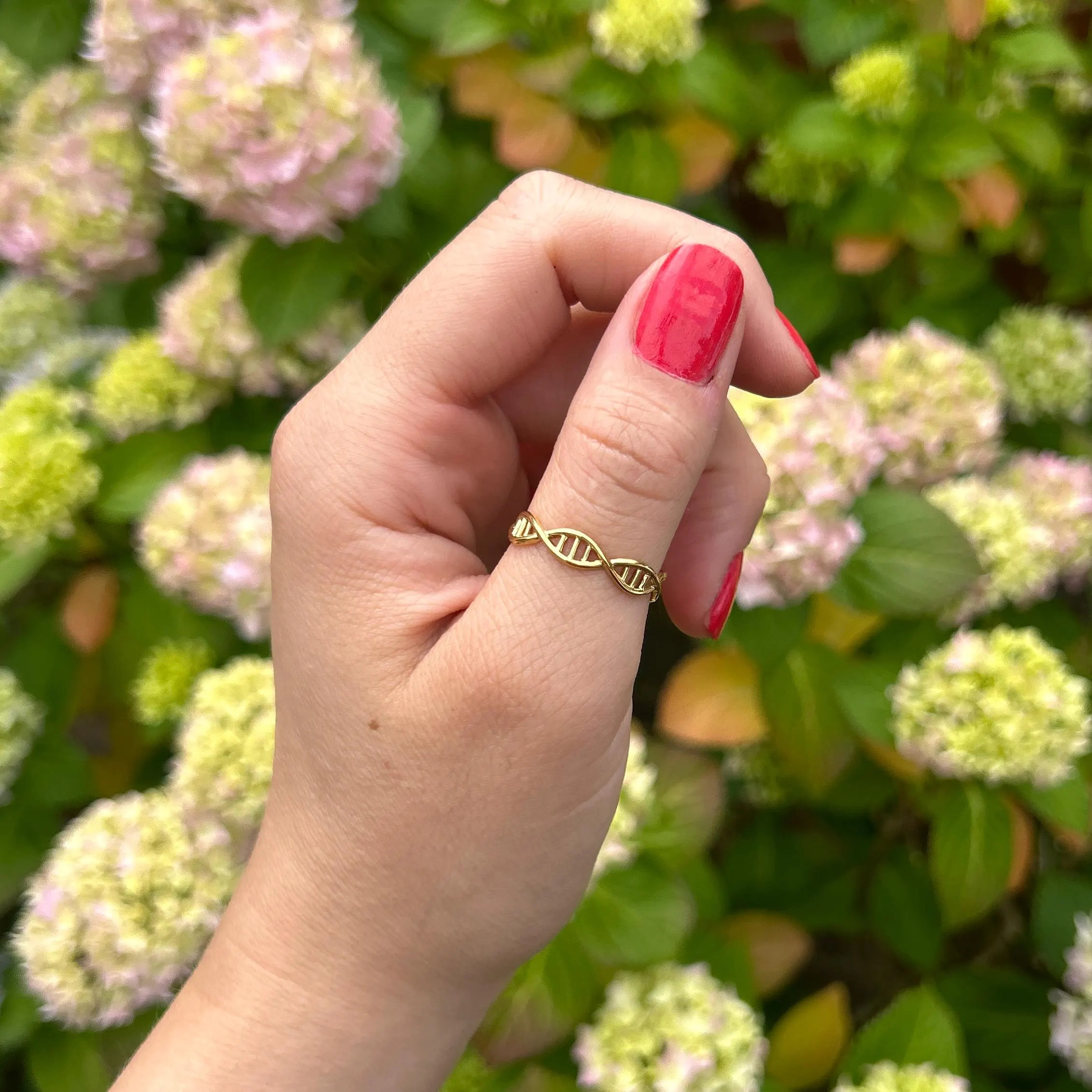 Stainless Steel Ring, DNA Helix Ring, Promise Ring, Unique Gold Ring, Statement Ring, Gothic Ring, Open Adjustable Ring, Rings for Women | Etsy (Global)