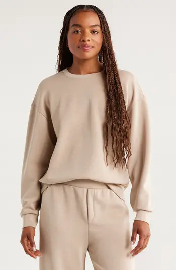 Ultrasoft Boxy Knit Crew Sweatshirt | Nordstrom