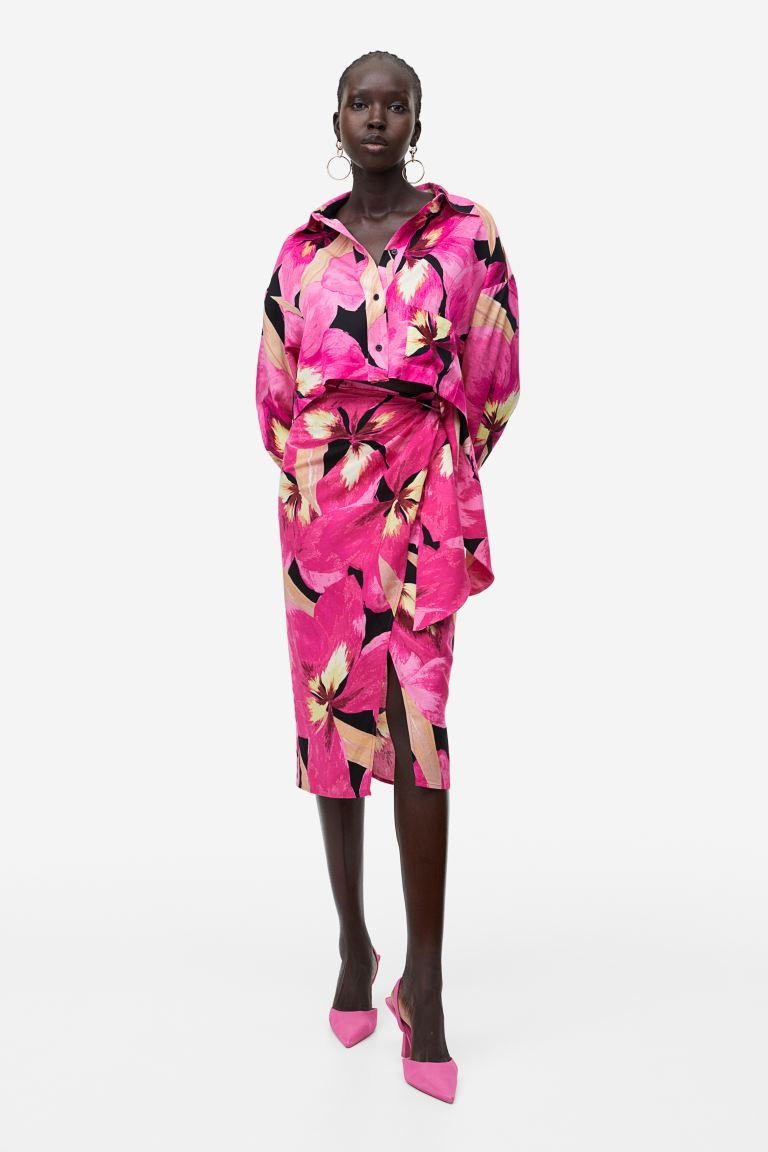 Wickelrock aus Leinenmix | H&M (DE, AT, CH, NL, FI)