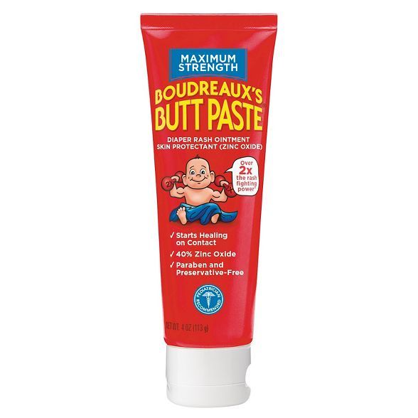 Boudreaux's Butt Paste Maximum Strength Diaper Rash Ointment Tube - 4oz | Target