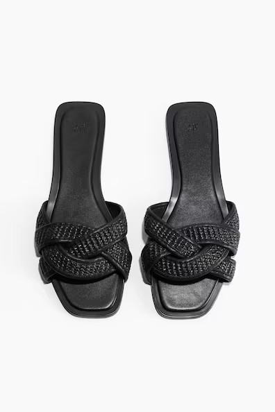 H & M - Braided Sandals - Black | H&M (US + CA)
