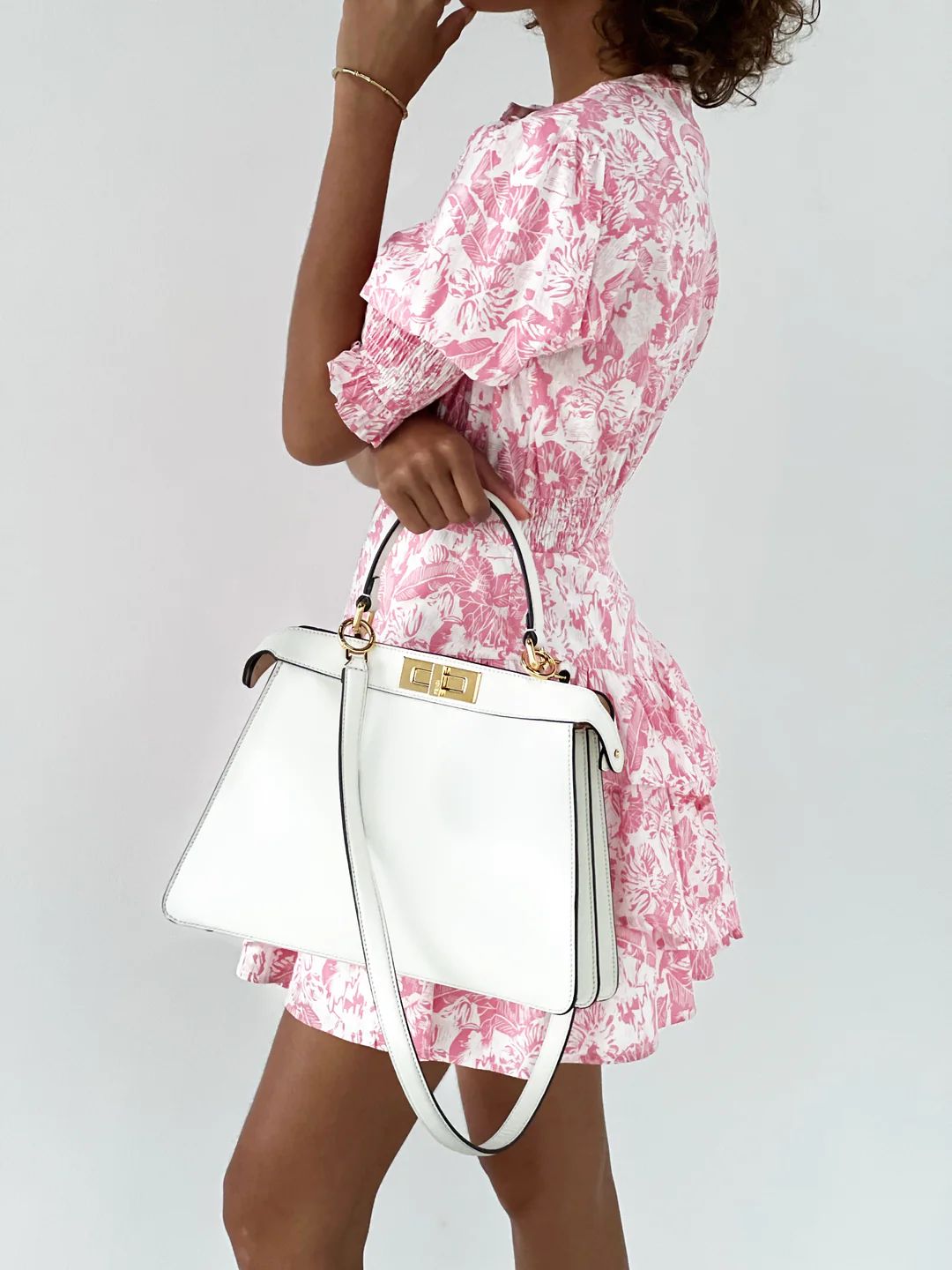 Emma Floral Cotton Dress | Pink & White | Vita Grace