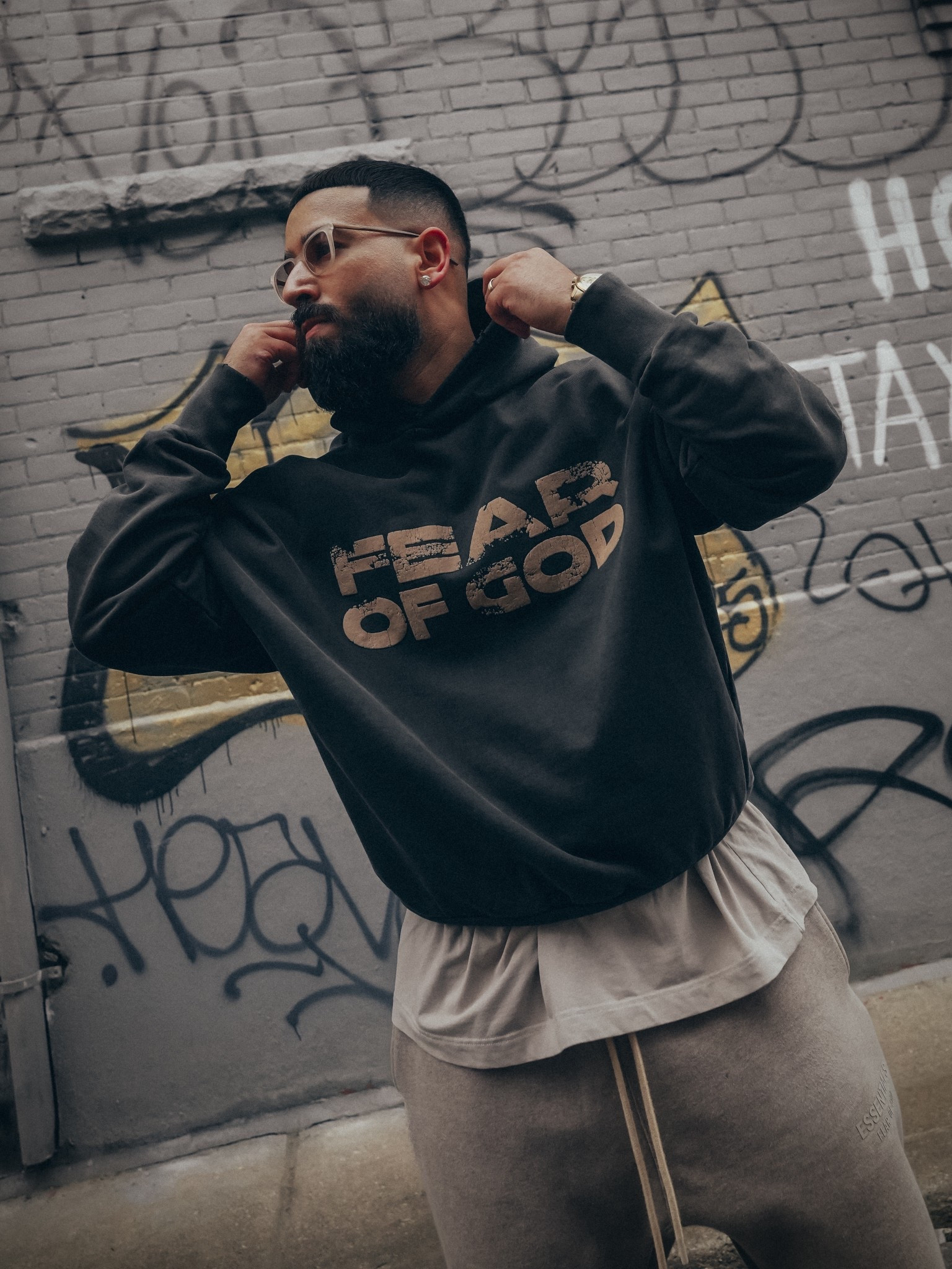 FEAR OF GOD Black 'Fear of God' Hoodie (wearing size M) currently on sale 60% off 

#LTKSpringSale #LTKMens #LTKSaleAlert