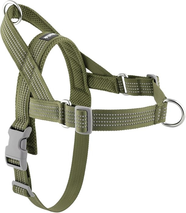 No Pull Dog Harness with Handle, Adjustable Mesh Padded Reflective Walking Harness with Front Cli... | Amazon (US)