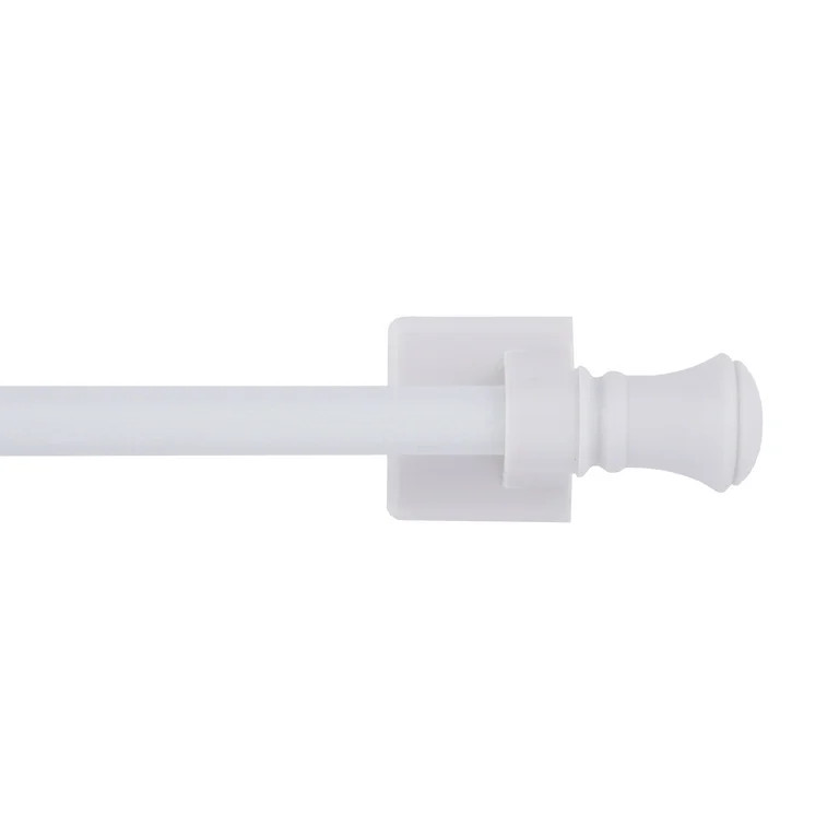 Mainstays 16-28 in. Cameron Adjustable Steel/Plastic Magnetic Drapery Rod, 7/16 in. Diameter, Whi... | Walmart (US)