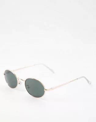 AJ Morgan oval sunglasses in gold | ASOS (Global)