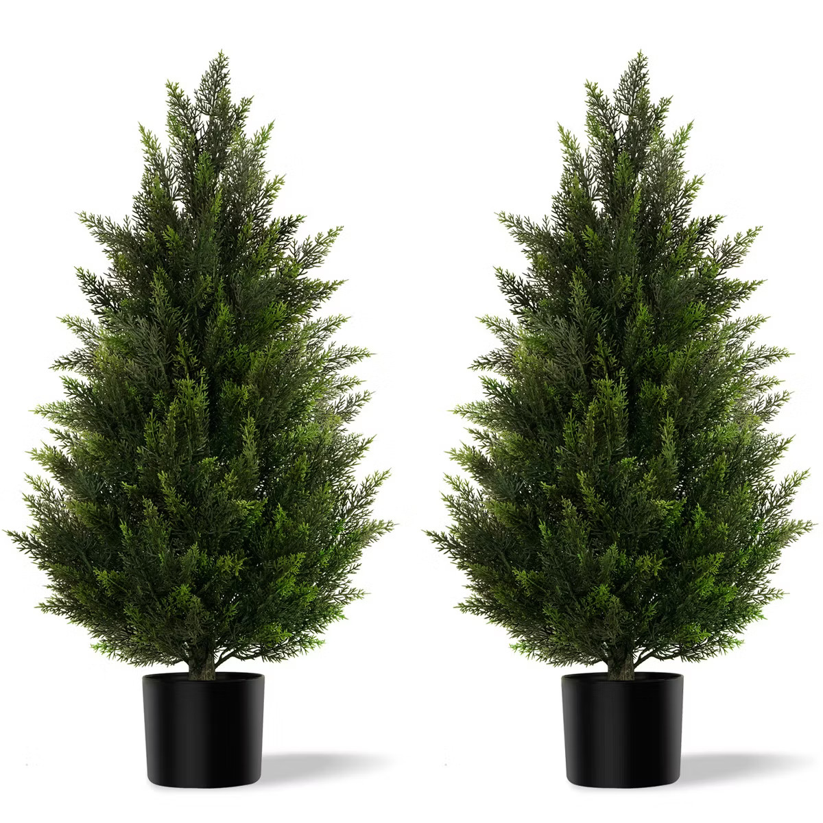 Vitalismo 3/4/5ft Artificial Cedar Topiary Trees Faux Pine Shrubs Plants Outdoor Indoor Home Deco... | Target