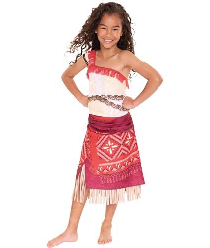 Disney Moana 2 Moana Dress Costume for Girls Adventure Outfit Fashion for Pretend Play Dress Up, Officially Licensed, Great Birthday & Holiday Gift for Girls | Amazon (US)