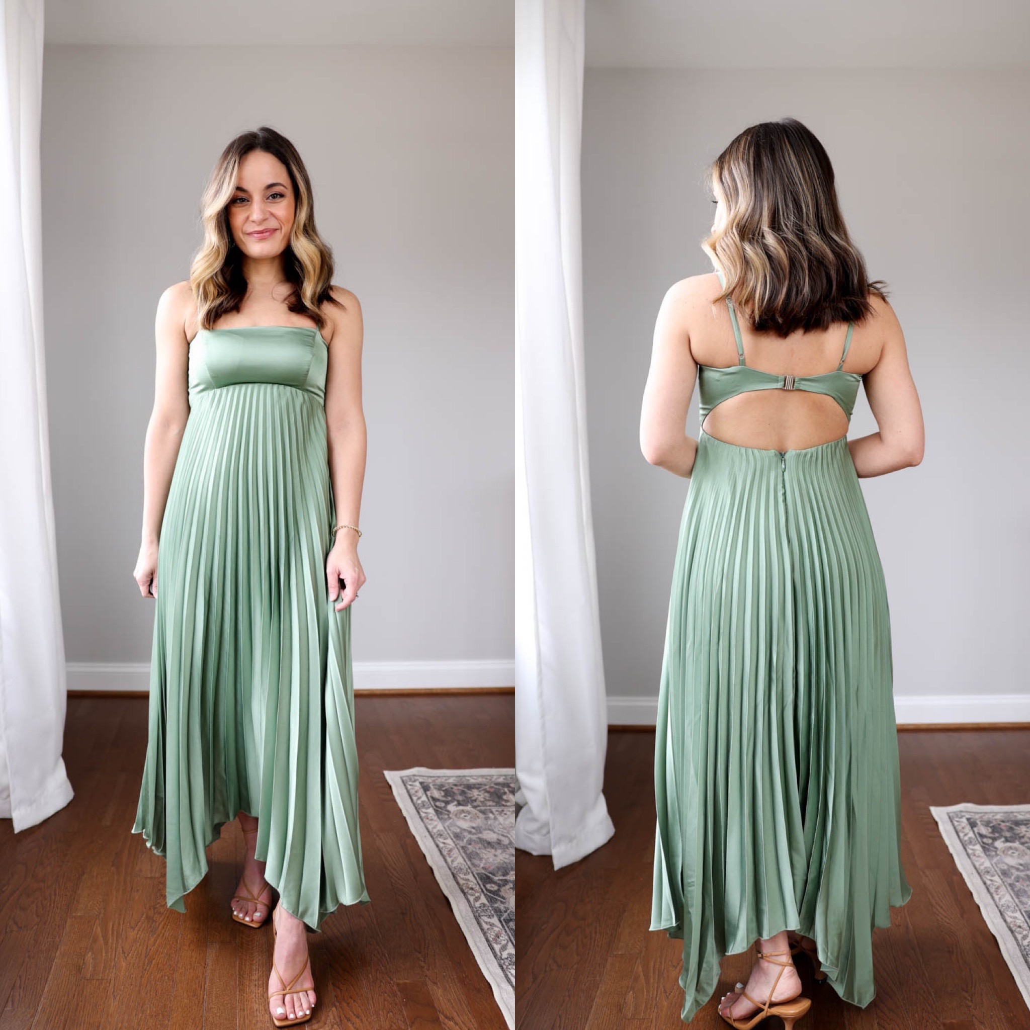 strapless open back dress Rosso35 Long Sleeve Shirt with Back Contrast Pleats – Timeless main image 0