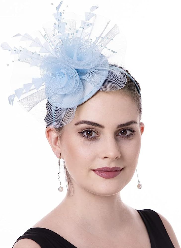 Lucky Leaf Fascinators Hat for Women Church Tea Party Headband Derby Wedding Cocktail Hat | Amazon (US)