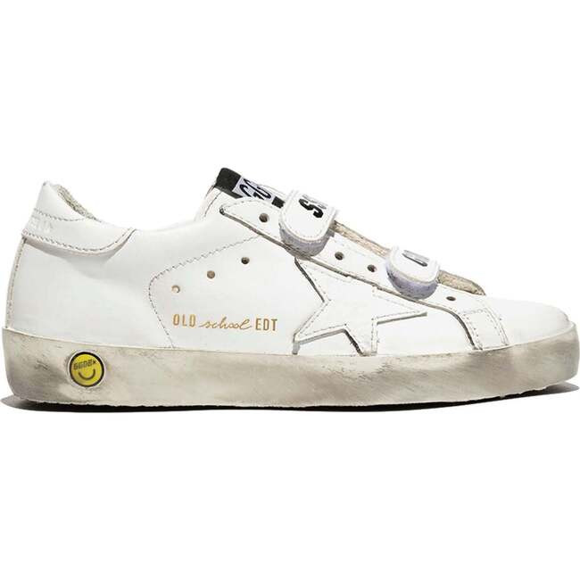Golden Goose | Old School Distressed Kids Sneakers (White, Size Kid US 2 / EU 33) | Maisonette | Maisonette