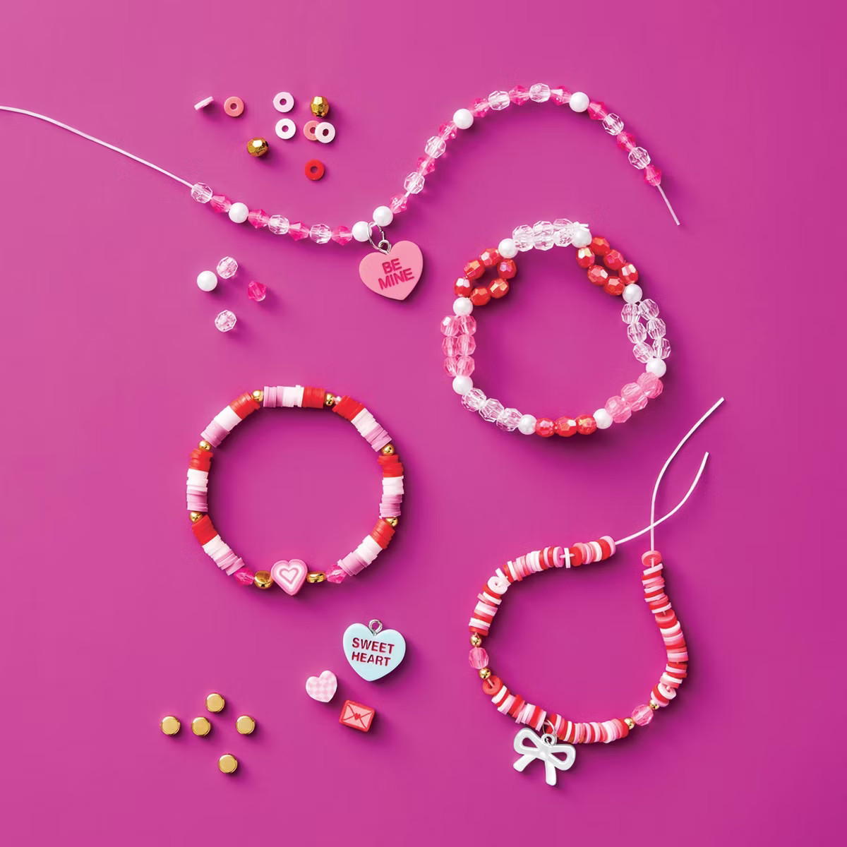 Valentine's Craft Friendship Beaded Bracelet Activity Kit - Mondo Llama™ | Target