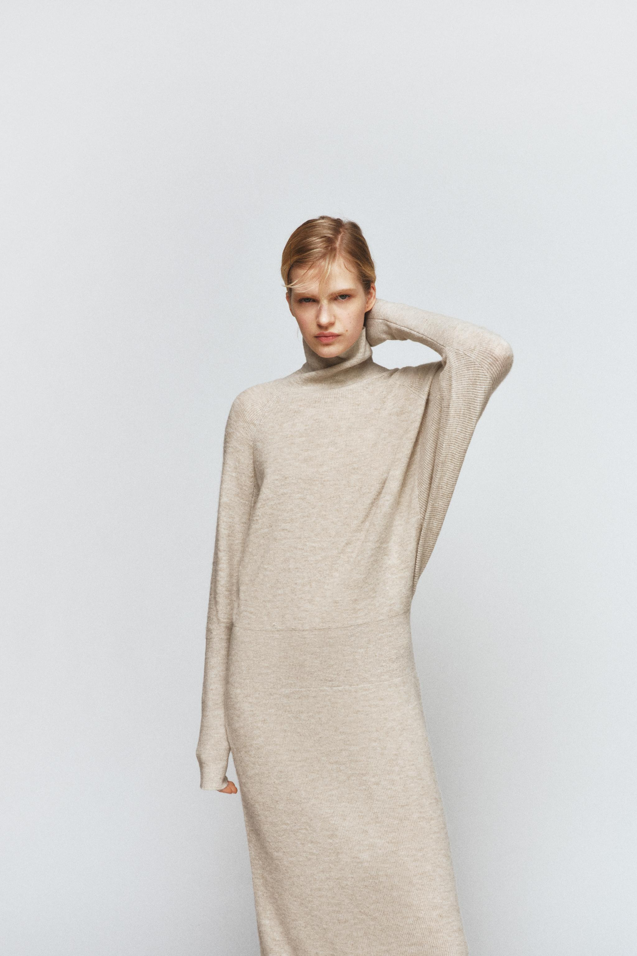 BATWING SLEEVE KNIT DRESS | Zara UK