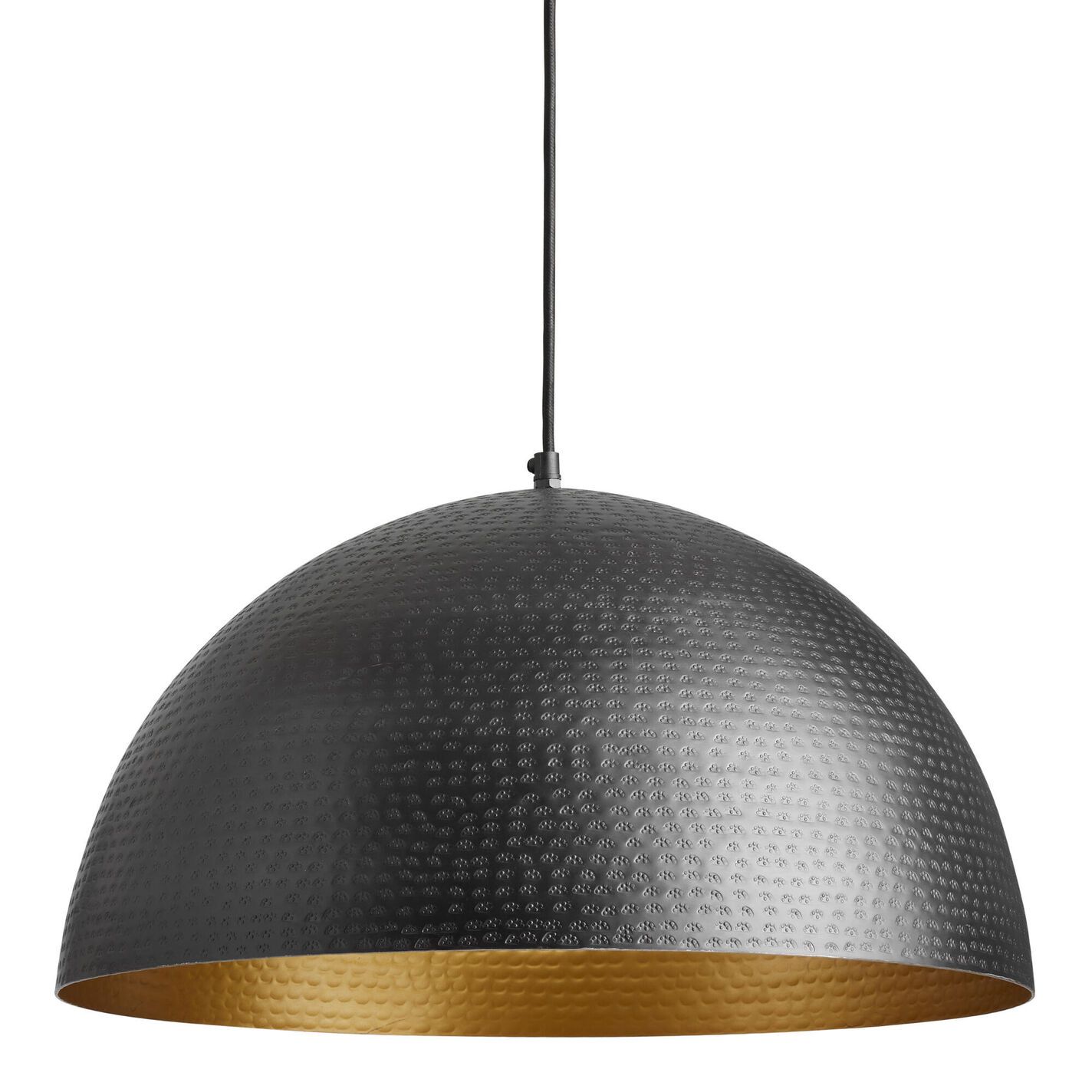 Zuri Hammered Brass Dome Pendant Lamp | World Market