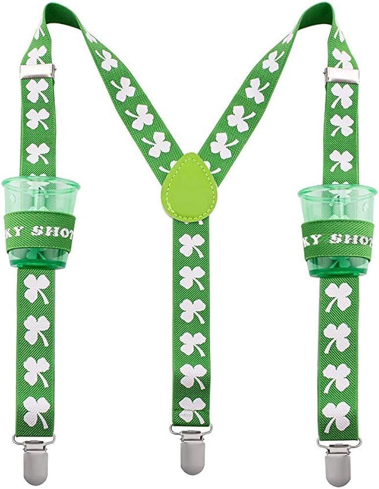 St Patricks Day Suspenders - St Patricks Day Acessories - Mens Suspenders with Clips - Many Color... | Amazon (US)