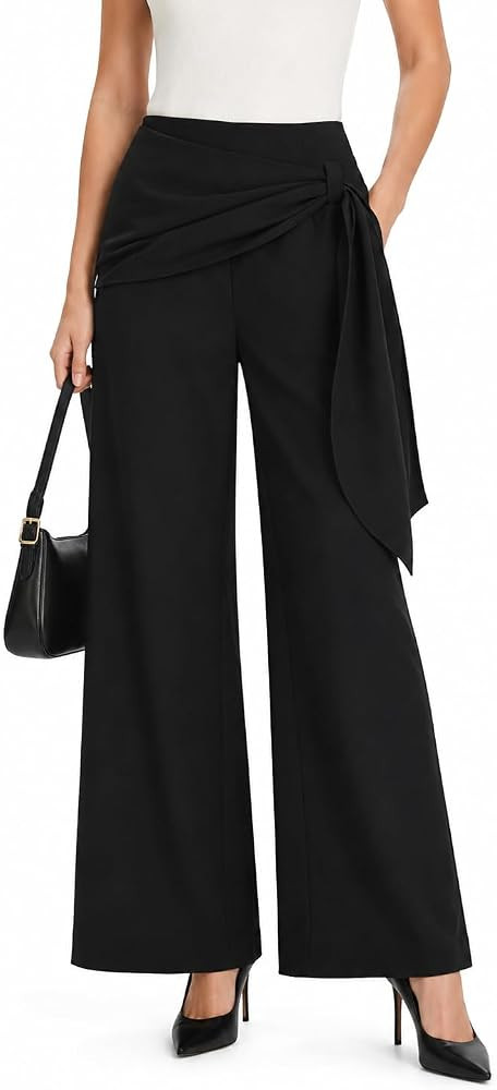 Orolay Dress Pants Women Elegant Wide Leg Work Pant Business Casual Outfits | Amazon (US)