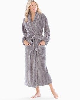 Soma Luxe Textured Long Robe Dove | Soma Intimates