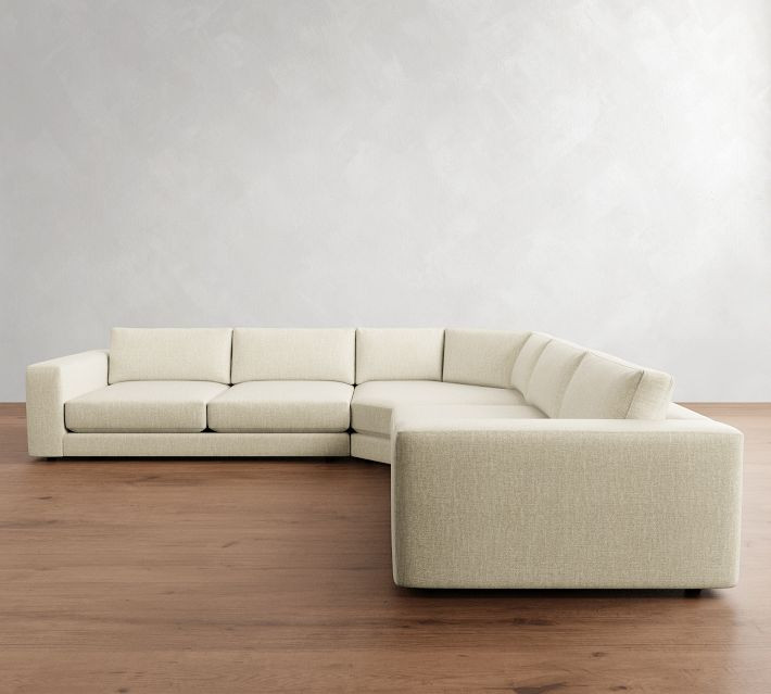Carmel Lounge 3-Piece L-Shaped Wedge Sectional (127"–134") | Pottery Barn (US)