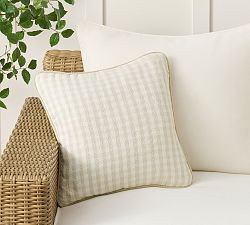 Blaine Check Outdoor Pillow | Pottery Barn (US)