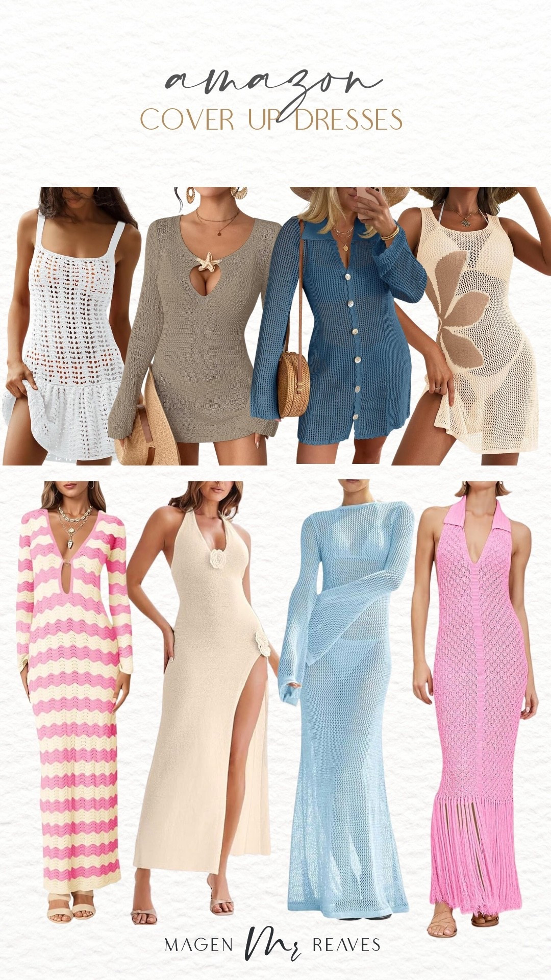 Amazon cover up dresses!

Spring break style, beach vacation, resort wear, crochet cover up dress, Amazon style

#LTKTravel #LTKSeasonal #LTKootd