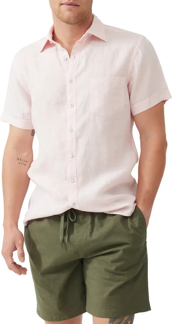 Ellerslie Short Sleeve Linen Button-Up Shirt | Nordstrom