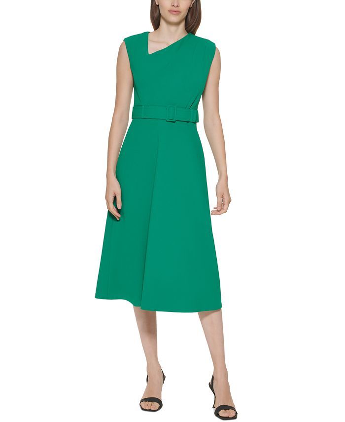 Calvin Klein Asymmetrical-Neck Dress & Reviews - Dresses - Women - Macy's | Macys (US)