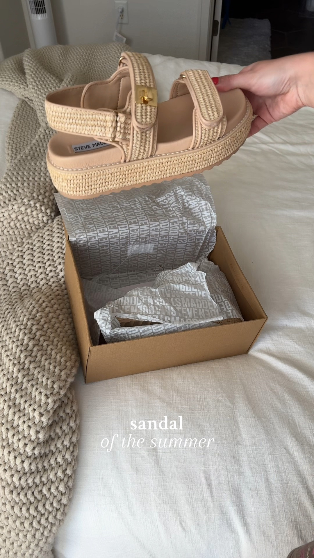 THE summer sandal for sure!! so comfy, so cute, & literally go with everything!! #stevemadden #summersandal #summer2024 #sandalofthesummer

size up .5 a size, they run a tad small bc the back strap is not adjustable

#LTKSummerSales #LTKStyleTip #LTKSeasonal
