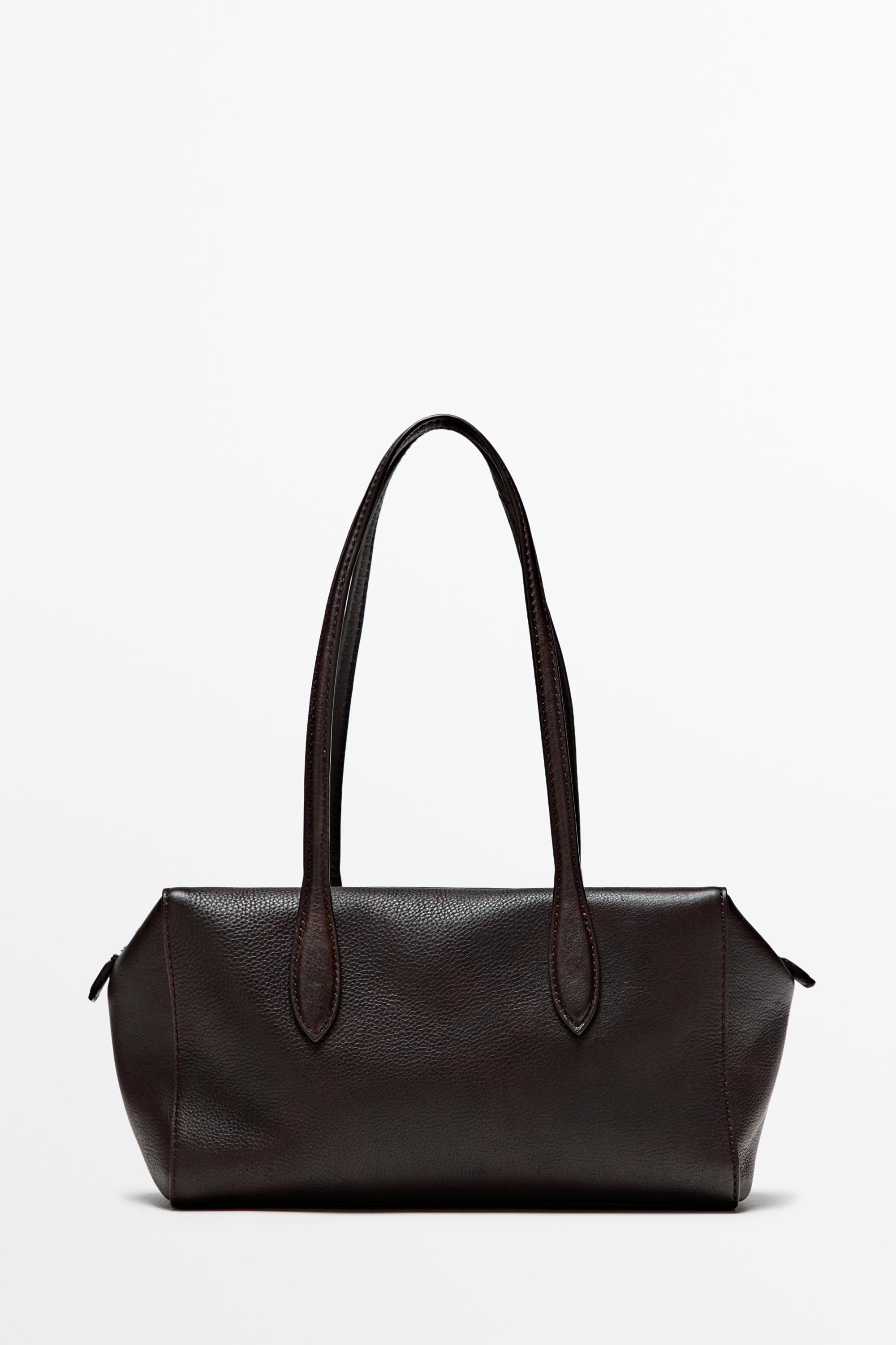 Nappa leather mini satchel | Massimo Dutti US