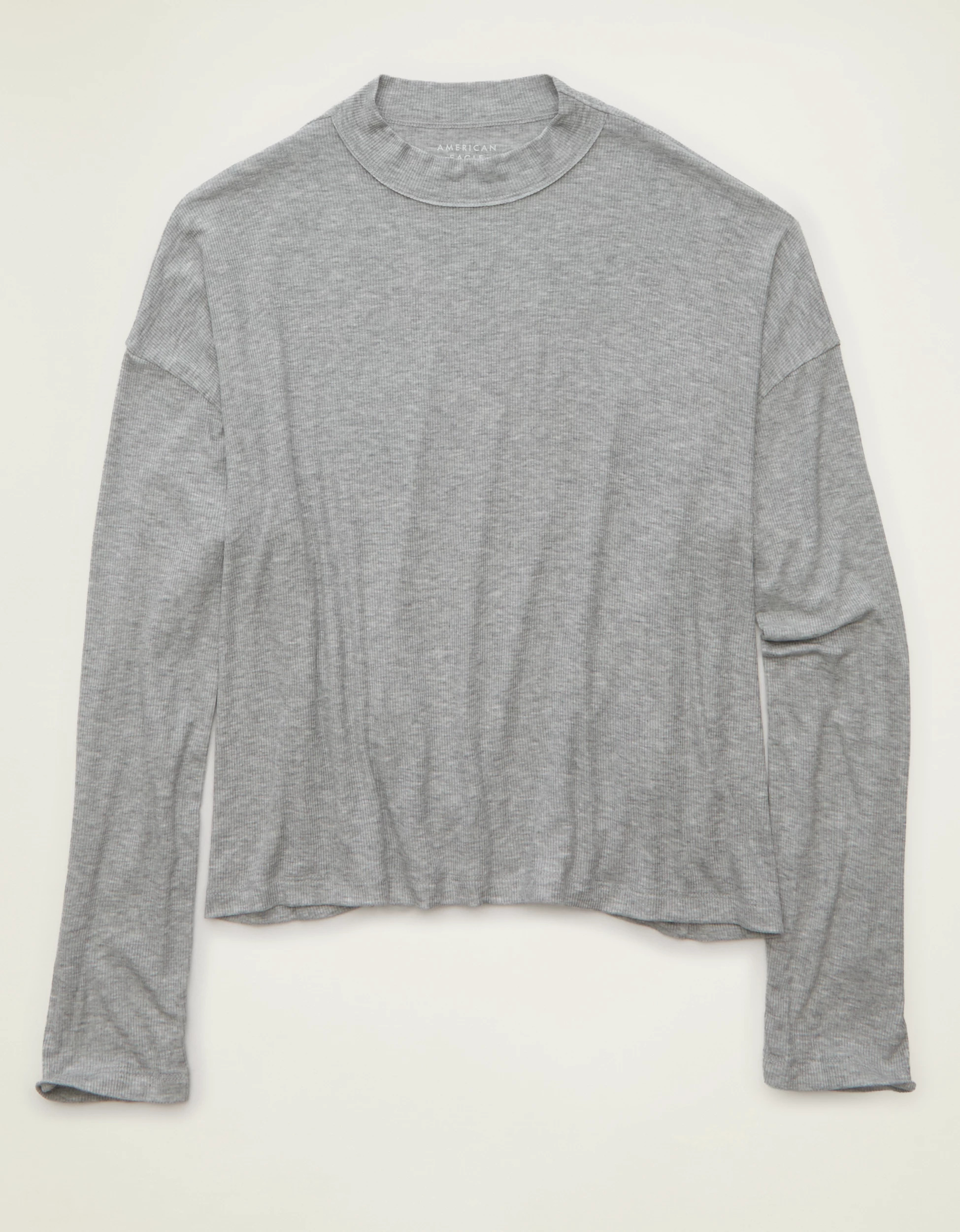 AE Soft & Sexy Ribbed Long-Sleeve T-Shirt | American Eagle Outfitters (US & CA)
