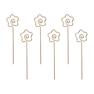 Unique Bargains Reusable Drink Appetizer Stainless Steel Star-Shaped Head Cocktail Picks 5.12" 6 Pcs Rose Gold | Target