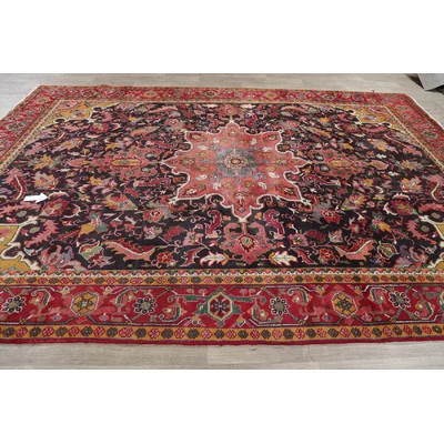 One-of-a-Kind Niyah Hand-Knotted 1970s Serapi Red 7'9" x 11'2" Wool Area Rug | Wayfair North America