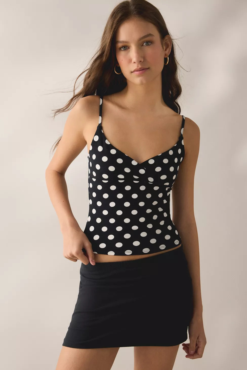 Out From Under Bec Plunging Surplice Cropped Cami | Urban Outfitters (US and RoW)