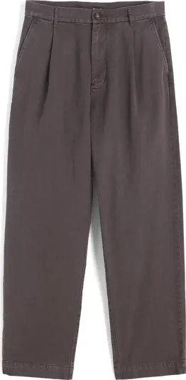 Madewell Pleated Cotton Twill Pants | Nordstrom | Nordstrom