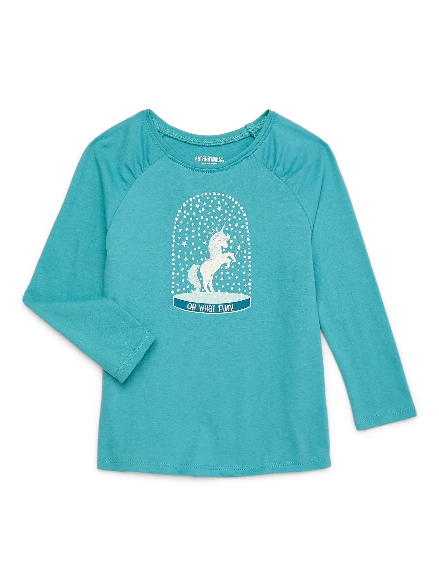 Garanimals Toddler Girls Holiday Graphic Print Tee with Long Sleeves, Sizes 18M-5T - Walmart.com | Walmart (US)