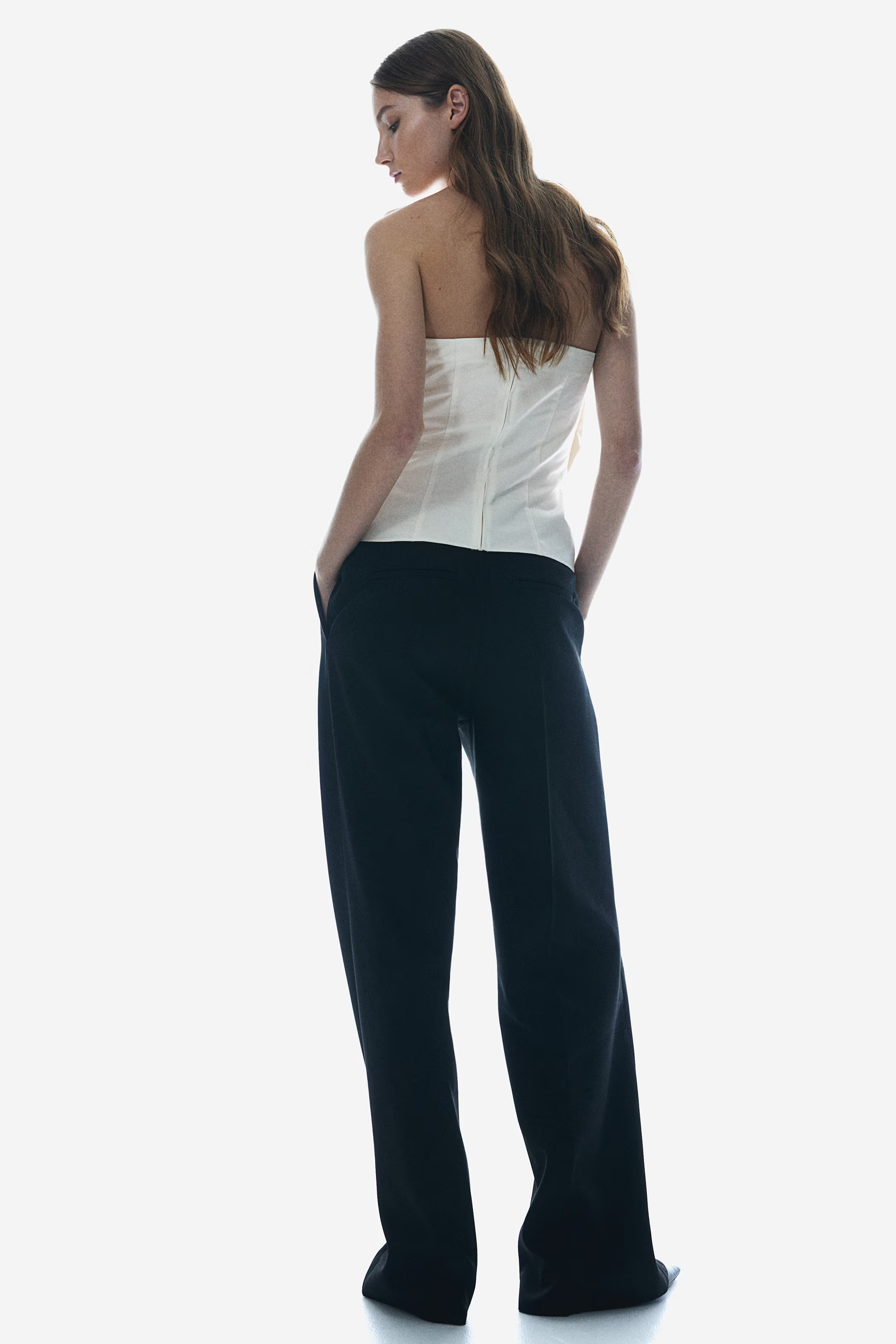 Bow-Front Bandeau Top - White - Ladies | H&M US | H&M (US + CA)