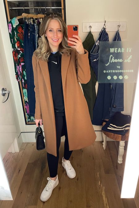 Shopping and bopping around on Saturday! The coat is size M from Zara, style number 5070/420 (can’t link). Sweatshirt and leggings are TTS, wearing a small  