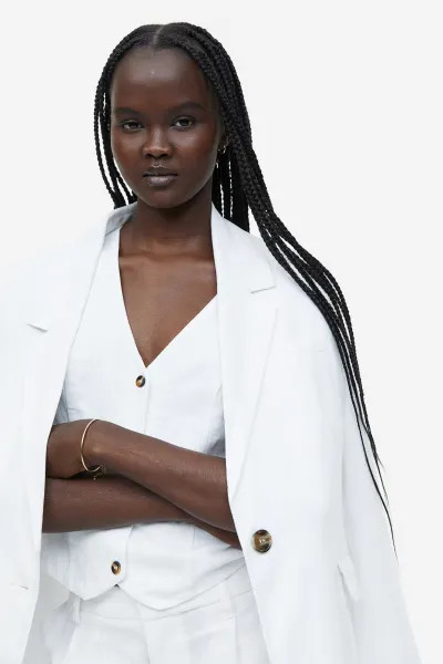 Linen-blend Suit Vest | H&M (US + CA)