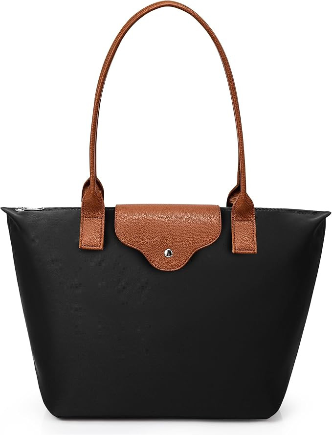 KALIDI Tote Bag for Women Nylon Top-Handle Purse,Large Capacity Shoulder Hobo handBag with Zipper... | Amazon (US)