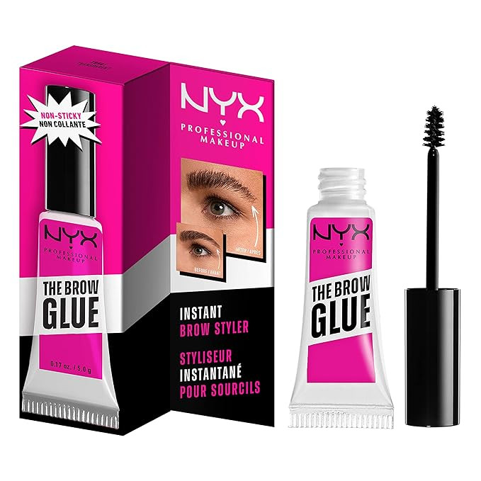 NYX PROFESSIONAL MAKEUP The Brow Glue, Extreme Hold Eyebrow Gel - Clear | Amazon (US)